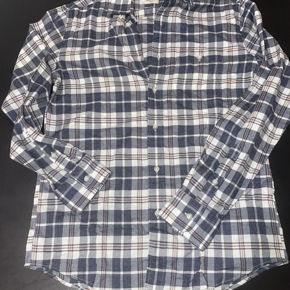 Faherty Stretch Featherweight Flannel Shirt Organic Rainier plaid XSmall